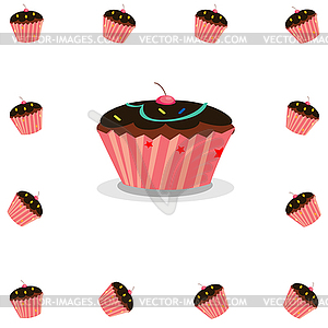 Cupcake набор - клипарт в векторе