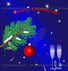 Рождественские синий фон - цветной векторный клипарт