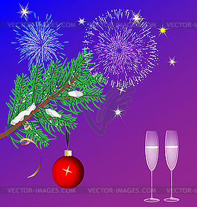 Christmas blue background - vector clipart