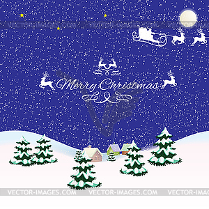 Christmas greeting card - vector clip art