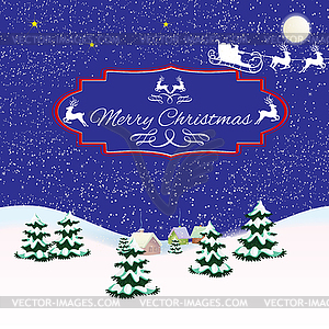 Christmas greeting card - vector image