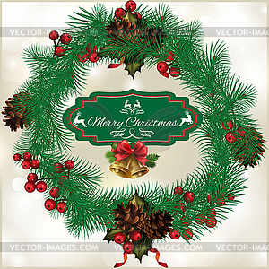 Christmas wreath - vector clipart