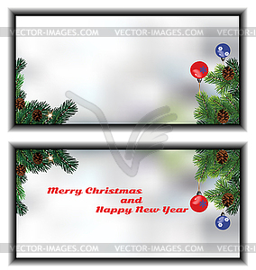 Small Christmas greeting card - vector image