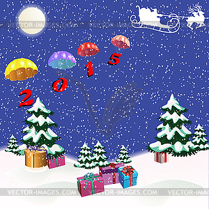 Рождественские открытки - изображение векторного клипарта