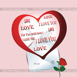 Greeting Card Valentines Day - vector image