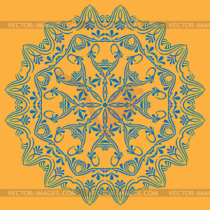 Circular pattern in mandala style. Set - vector image