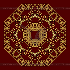 Abstract design of circular pattern. Round Mandala - royalty-free vector image