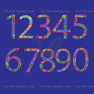 Набор номера - иллюстрация в векторе