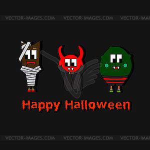 Halloween monsters - vector clip art