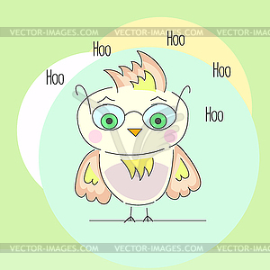 Hoo owl - vector image