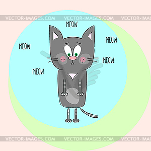 Meow cat - vector image