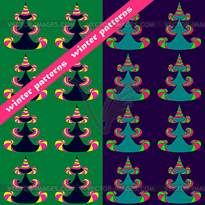 Christmas tree pattern - vector clipart