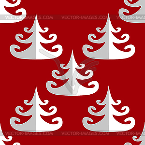 Seamless tree pattern - vector EPS clipart