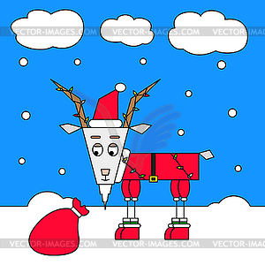 Christmas goat - vector clipart