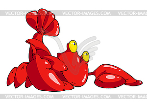 Figure cheerful red cancer - vector EPS clipart