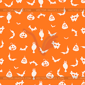 Seamless orange halloween background - - vector clip art