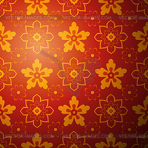 Chinese flower pattern background - vector clipart / vector image