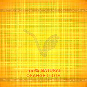 Orange cloth texture background - vector image
