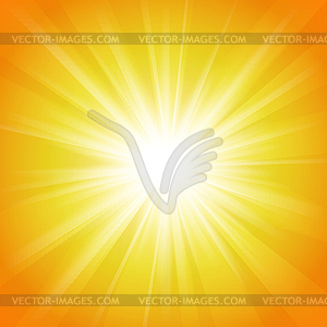 Yellow and orange abstract magic light background - vector image