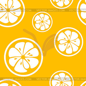 Abstract citrus fruit seamless pattern - vector clipart