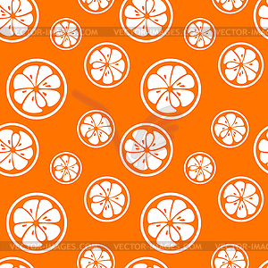 Abstract citrus fruit seamless pattern - vector image