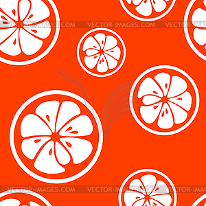 Abstract citrus fruit seamless pattern - vector EPS clipart