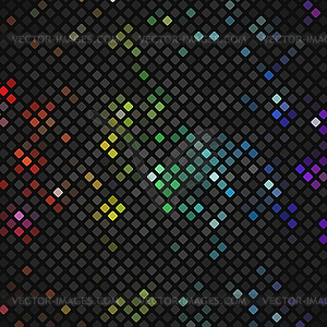 Abstract mosaic rainbow glowing squares - vector image