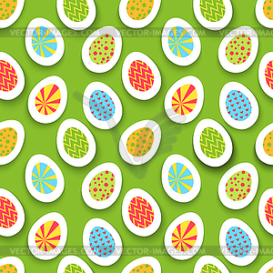 Colorful easter egg seamless background.  - vector clip art