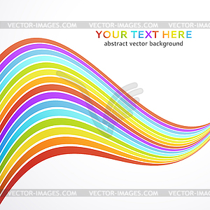 Abstract wave rainbow background - vector image