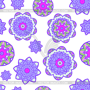 Abstract flower seamless pattern.  - vector clipart