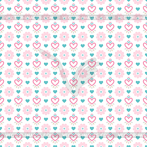 Light floral romantic pattern (tiling) - vector image