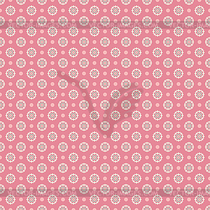 Floral seamless pattern with dots (tiling) - vector image