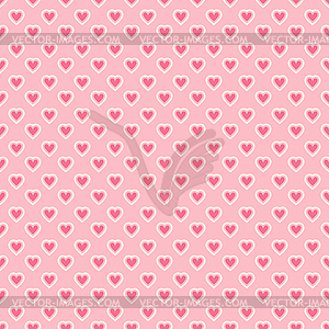 Heart shape seamless pattern (tiling) - vector clip art