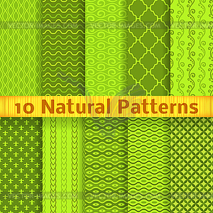 Natural seamless patterns (tiling) - vector EPS clipart