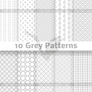 Grey seamless patterns (tiling) - vector clip art