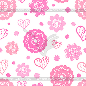 Romantic seamless pattern (tiling) - vector EPS clipart