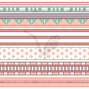 Tribal ethnic seamless stripe pattern - vector clip art