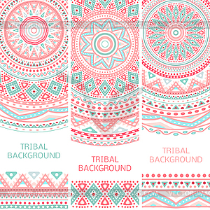 Tribal ethnic vintage banners - vector clip art