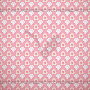 Sweet cute pattern. Pink and yellow shabby color - vector image