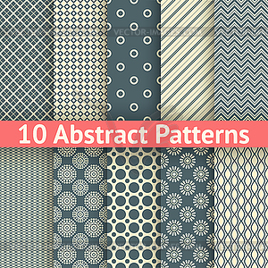 Abstract vintage seamless patterns - vector image