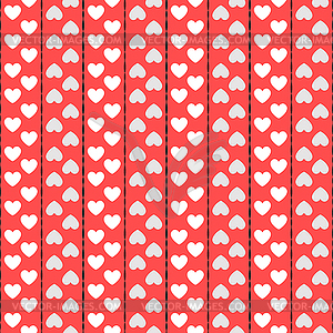 Seamless geometric pattern with hearts - vector clipart