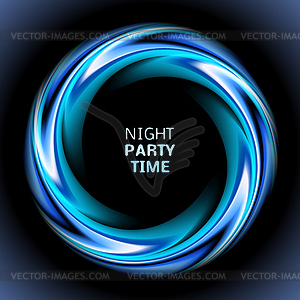 Abstract blue swirl circle - vector clip art