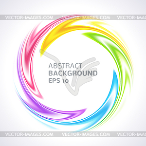 Abstract colorful swirl circle bright background - vector image