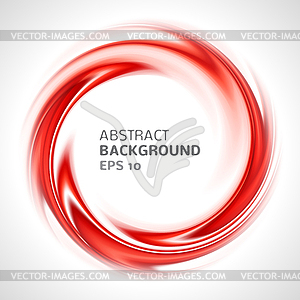 Abstract red swirl circle bright background - vector clipart