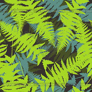 Seamless pattern of fern leaves - vector clipart