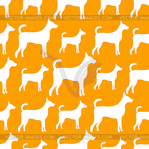 Animal seamless pattern of dog silhouettes - vector clipart