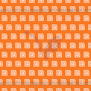 Greek seamless pattern. Orange and white colors - vector clipart