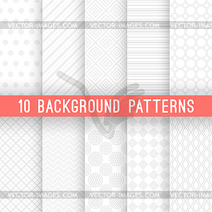 Light grey seamless patterns for universal - vector clipart