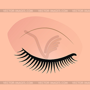 Close female eyes image with beautifully fashion - vector clip art