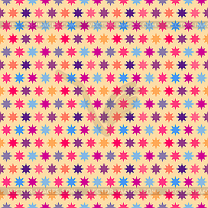 Retro colorful star seamless pattern - vector clip art